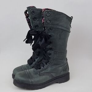 Dr. Martens 12107 Emerald Green Floral Triumph Boots EU 38